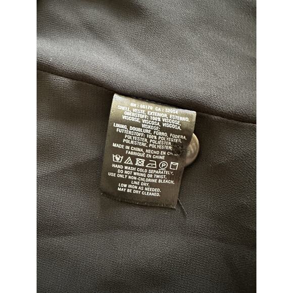 Anthropologie Ett Twa Black Summer Wrap/Open Long Sleeve Blazer Cardigan US 10 - Picture 6 of 6